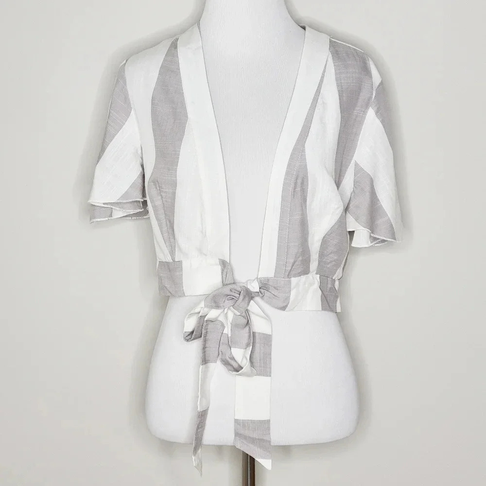 NWT Show Me Your Mumu Arie Striped Tie Top S